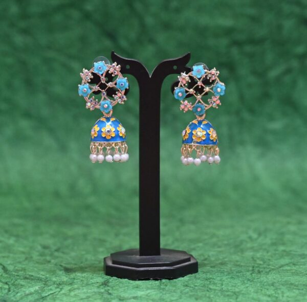 Handmade Diamond Zhumka Earrings