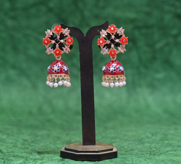 Handmade Diamond Zhumka Earrings