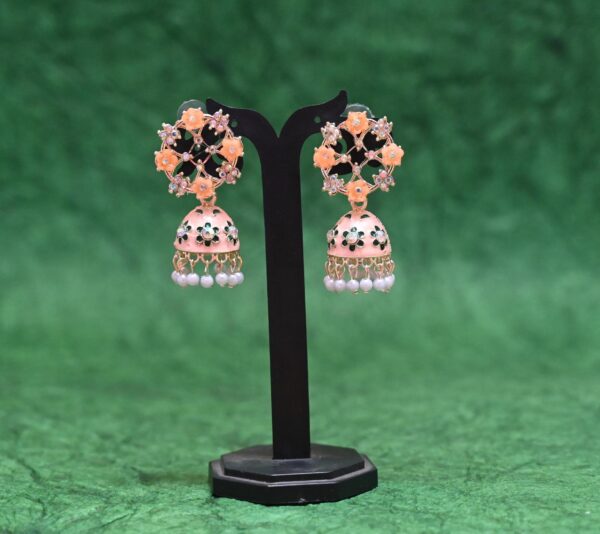 Handmade Diamond Zhumka Earrings