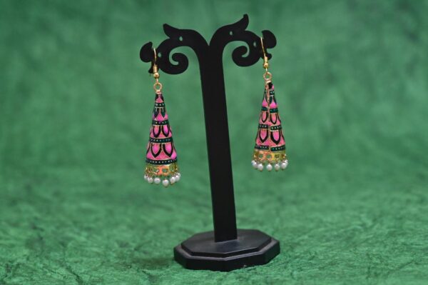 Handmade Meenakari Cone Earrings