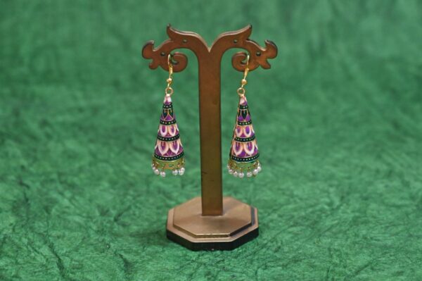 Handmade Meenakari Cone Earrings