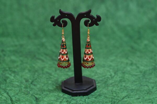 Handmade Meenakari Cone Earrings