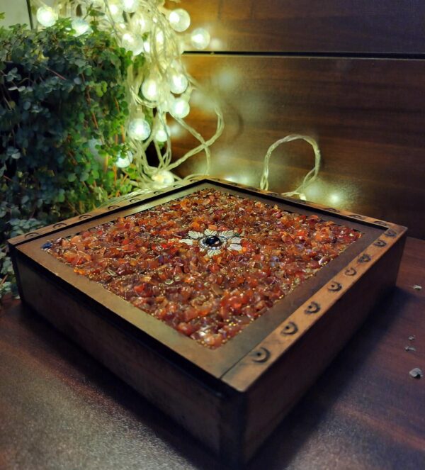 Handmade Gemstone Crushwork  Box - Image 3