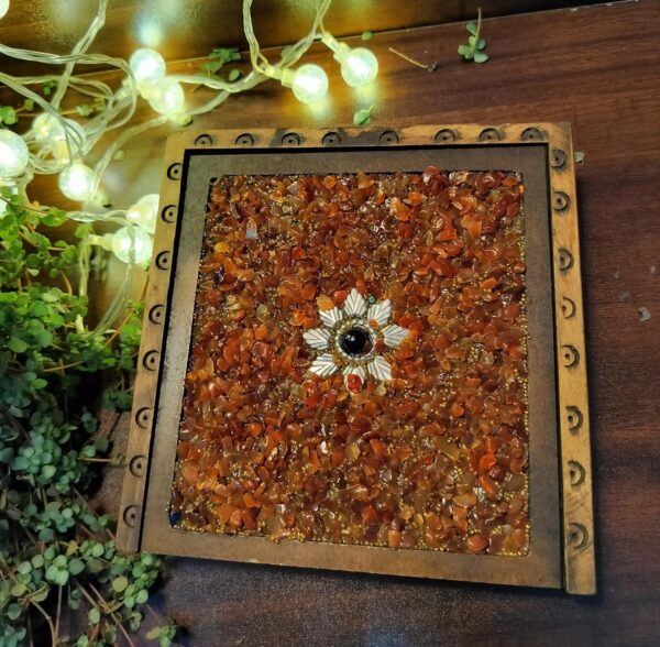 Handmade Gemstone Crushwork  Box